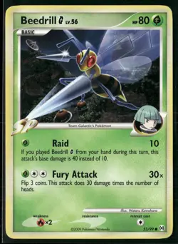 Beedrill G 53/99 Common Arceus Pokemon Heavily Played - Image 1