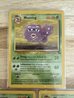 3 Weezing 45/62 Uncommon Fossil Pokemon Lightly Played - Image 2