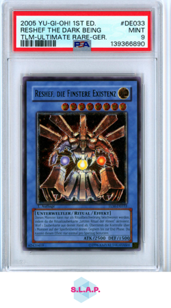 RESHEF THE DARK BEING TLM-ULTI RARE-GER. YU-GI-OH! TLM 2005 DE033 PSA 9 - Image 1
