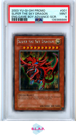 SLIFER THE SKY DRAGON ENG.GAME BOY ADVANCE-SCR. YU-GI-OH! PROMO 2003 001 PSA 9 - Image 1