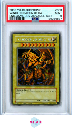 WINGED DRAGON OF RA ENG.GAME BOY ADVANCE-SCR. YU-GI-OH! PROMO 2003 003 PSA 9 - Image 1