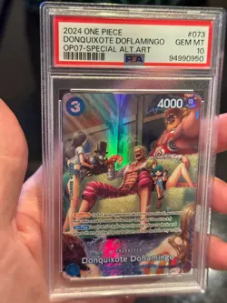 2024 ONE PIECE 500 YEARS OP07 #073 DONQUIXOTE DOFLAMINGO SP ALT ART PSA 10 - Image 4