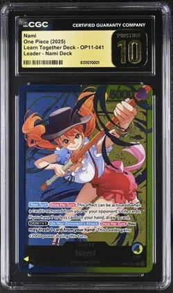 2025 ONE PIECE EN LEARN TOGETHER DECK SET #041 NAMI CGC 10 - Image 1