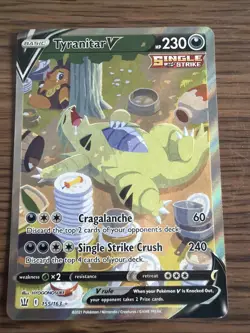 Tyranitar v (Alternate Full Art) 155/163 Swsh05: Battle Styles Holo - Image 1