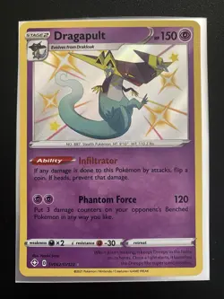 Pokemon TCG Dragapult Shining Fates Holo Card SV062/SV122 Near Mint Condition - Image 1