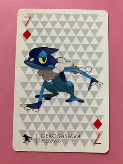 Pokemon Nintendo Playing Card TCG Froakie 7 of Diamonds 2013 Japanese F/S - Image 1