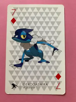 Pokemon Nintendo Playing Card TCG Froakie 7 of Diamonds 2013 Japanese F/S - Image 3