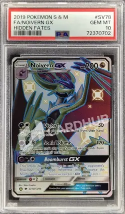 CARTA POKEMON NOIVERN GX SV78 HIDDEN FATES ENG PSA 10 TCG CARD - Image 1