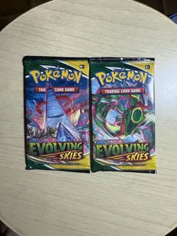 Pokemon Evolving Skies Trading Card Game Sword and Shield, TWO Booster Packs - Image 1