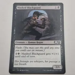 MTG: Masked Blackguard 113/274 - M21 Core Set 2021 Black Common (2) - Image 1
