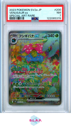 VENUSAUR EX SPECI4L ART RARE POKEMON JAPANESE SV2A-POKEMON 151 2023 200 PSA 7 - Image 1