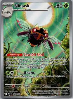Ninjask 137/132 ME01: Mega Evolution Pokemon TCG Illustration Rare NM - Image 1