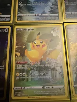 Pack Fresh Pokemon TCG Crown Zenith Galarian Gallery 9 Card Pikachu Art Bundle - Image 1