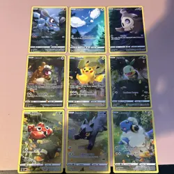 Pokemon TCG Crown Zenith: Galarian Gallery Full Art Set 9 Gg26 - Gg34 Pikachu - Image 1