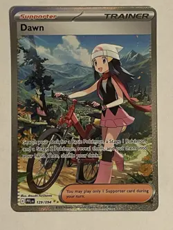 Pokemon Dawn Full Art Trainer Supporter Holo Phantasmal Flames 129/094 SIR - Image 2