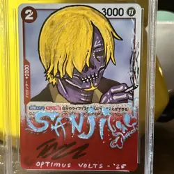 One Piece Sanji OP01-013 Signed By Taz Skyler Netflix Show hand painted custom ￼ - Image 3