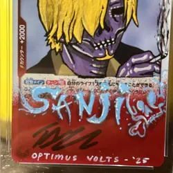 One Piece Sanji OP01-013 Signed By Taz Skyler Netflix Show hand painted custom ￼ - Image 4