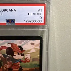 Disney Lorcana Mickey Mouse Brave Little Tailor D23 Expo 2022 PSA 10 1st Ed - Image 4