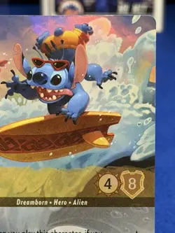 Disney Lorcana TCG The First Chapter Enchanted - 206/204 Stitch Carefree Surfer - Image 3