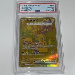 Pokemon Pikachu ex 179/131 - Prismatic Evolutions Ultra Rare Gold PSA 10 🔥🔥🔥 - Image 2