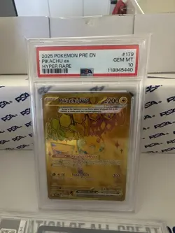 Pokemon Pikachu ex 179/131 - Prismatic Evolutions Ultra Rare Gold PSA 10 🔥🔥🔥 - Image 2