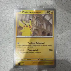 Pokemon TCG Pikachu At The Museum Oversized Promo Card Sealed - Image 1