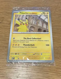 Pokemon TCG Pikachu At The Museum Oversized Promo Card Sealed - Image 1