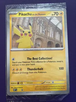 Pikachu At The Museum Pokemon Promo Card Oversized Jumbo UK Seller - Image 1