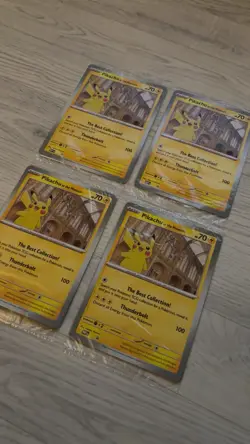 Pokemon TCG Pikachu At The Museum Jumbo Oversized Card X4 Sealed - Image 1