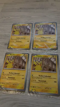 Pokemon TCG Pikachu At The Museum Jumbo Oversized Card X4 Sealed - Image 2