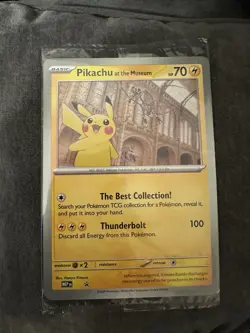 Pikachu At The Museum Sealed Oversized Promo Pokemon Card - Image 1