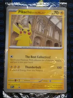 Pikachu At The Museum Sealed Oversized Promo Pokemon Card - Image 1
