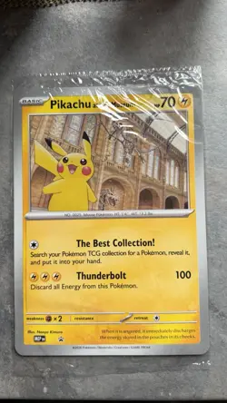 Pokemon Card Pikachu at the Museum Oversized - Image 1
