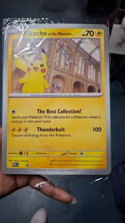 Pikachu at the Museum Jumbo Promo Pokemon Card Oversized Natural History X2 - Image 1