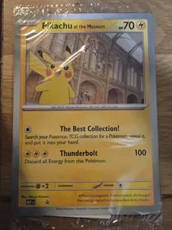 Pokemon TCG Oversized Jumbo Card Pikachu At The Museum Promo! Sealed! - Image 1