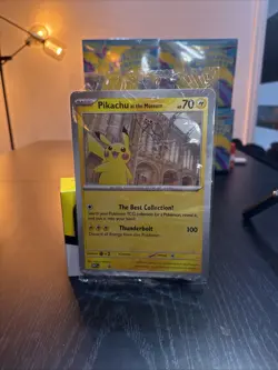 Pokemon TCG Pikachu At The Museum Promo Oversized Card - Image 1