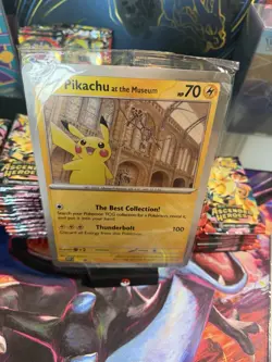 Pokemon TCG Pikachu At The Museum Oversized Promo Card Sealed - Image 3