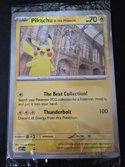Pokemon Pikachu At The Museum promo card (oversized) - sealed & in hand - Image 1
