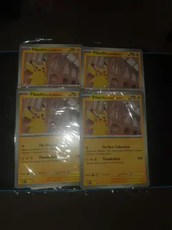 joblot x 4 Pokemon TCG Promo Oversized Card - Pikachu At The Museum (sealed) - Image 1