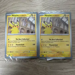 2x Pikachu at the Museum (Sealed) Pokemon TCG Promo Oversized Card - UK - Image 1