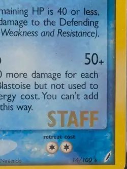 Pokemon CG National Championship STAFF Blastoise 14/100 PSA 10 GEM MINT 🔥POP 39 - Image 2