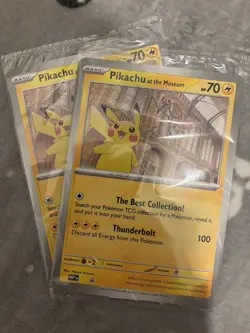 2 X Pokemon TCG Promo Oversized Card - Pikachu At The Museum (sealed) - UK - Image 1