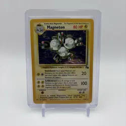 Magneton Pokemon TCG Unlimited Holo Rare Card 11/62 Fossil Set - Image 1