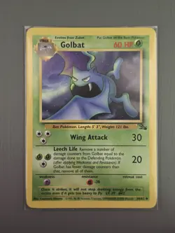 Pokemon TCG Golbat Fossil Set Uncommon Card 34/62 WOTC 1999 - Image 1