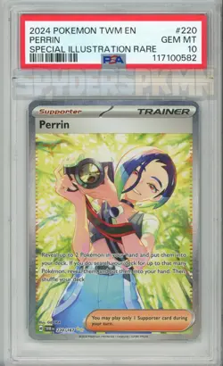 Pokemon Perrin 220/167 Special Illustration Rare Twilight Masquerade Card PSA 10 - Image 1