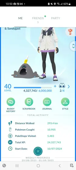 Pokemon Go (Stage 40) Shiny Sandygast ( 50 Shinys )( 1.9 Million Stardust) - Image 1