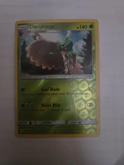 Pokemon Decidueye Reverse Holo SM Base Set 11/149 Rare Stage 2 140 HP Card - Image 1