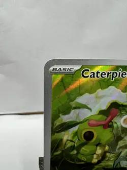 NM - Pokemon TCG Caterpie Scarlet & Violet Holo Illustration Card 172/165 Rare - Image 3