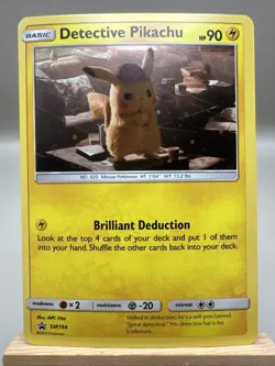 Pokemon Card - Detective Pikachu Black Star Promo SM194 Holo - Image 1