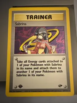 Pokemon TCG WOTC Sabrina Trainer Gym Challenge Holo Card 20/132 - Image 1